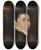 Triptych art skateboard deck of Wilhelm Leibl Bildnis Einer Dame In Schwarzem Kleid Mit Weier Halskrause by Wilhelm Leibl (1844-1900)