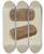 Triptych art skateboard deck of Franklyn Syres Carved Pinewood Mold by Franklyn Syres