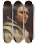 Triptych art skateboard deck of Elin Danielsongambogi A Monk by Elin Danielson-Gambogi (1861-1919)