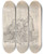 Triptych art skateboard deck of Nicaise De Keyser Christopher Columbus And His Sick Son In The Monastery La Rabida_3 by Nicaise De Keyser (1813-1887)