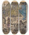 Triptych art skateboard deck of Christian Krohg Preparation For Illustration In Snorre Sturlason Kongesagaer by Christian Krohg (1852-1925)