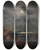 Triptych art skateboard deck of Oswald Achenbach Fischer In Der Bucht Von Neapel Bei Mondschein by Oswald Achenbach (1827-1905)