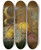 Triptych art skateboard deck of Jan Davidsz De Heem Still Life With A Wine Glass Lemon Peel Peaches Grapes And Cherries On The Corner Of A Partly Draped Wooden Table by Jan Davidsz de Heem (1606-1684)