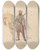 Triptych art skateboard deck of John Richard Coke Smyth Sketches Of Costume Pl055 by John Richard Coke Smyth (1808-1882)