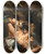 Triptych art skateboard deck of Peter Paul Rubens Prometheus Bound by Peter Paul Rubens (1577-1640)