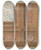 Triptych art skateboard deck of Julesedmondcharles Lachaise Design For The Painted Decoration Of A Coffered Ceiling With Initials Vr_2 by Jules-Edmond-Charles Lachaise (1897)