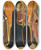 Triptych art skateboard deck of Luca Di Tomm Madonna And Child With Sts Nicholas And Paul by Luca di Tomm (1330-1389)
