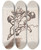 Triptych art skateboard deck of Nicaise De Keyser Two Putti With A Crown by Nicaise De Keyser (1813-1887)