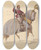 Triptych art skateboard deck of John Richard Coke Smyth Sketches Of Costume Pl077 by John Richard Coke Smyth (1808-1882)