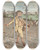 Triptych art skateboard deck of Randolph Caldecott The House That Jack Built Pl9 by Randolph Caldecott (1846-1886)