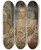 Triptych art skateboard deck of Francesco Montemezzano Portrait Of A Noblewoman by Francesco Montemezzano (1555-1602)