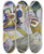 Triptych art skateboard deck of Wassily Kandinsky Improvisation 18 With Tombstone by Wassily Kandinsky (1866-1944)
