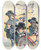 Triptych art skateboard deck of Udo Keppler Veterans Of The Late War by Udo Keppler (1872-1956)