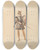 Triptych art skateboard deck of John Richard Coke Smyth Sketches Of Costume Pl041 by John Richard Coke Smyth (1808-1882)