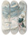 Triptych art skateboard deck of John Samuel Pughe Welcome And Let Us Hope You Will Be A Real Happy New Year by John Samuel Pughe (1870-1909)
