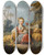 Triptych art skateboard deck of Jeanbaptiste Le Prince Ayoung Shepherdess by Jean-Baptiste Le Prince (1734-1781)