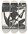 Triptych art skateboard deck of Johannes Frederik Engelbert Ten Klooster Papoeameisje_1 by Johannes Frederik Engelbert Ten Klooster (1873-1940)