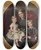 Triptych art skateboard deck of Louis Asher Frau Fehling Mit Ihren Kindern by Louis Asher (1804-1878)