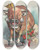 Triptych art skateboard deck of John Samuel Pughe The Way Of The Transgressor Is by John Samuel Pughe (1870-1909)