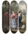 Triptych art skateboard deck of Manuel Cabral Aguado Bejarano Out For A Stroll by Manuel Cabral Aguado Bejarano (1827-1891)