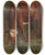 Triptych art skateboard deck of Johan Thomas Lundbye Grazing Red Heifer Study by Johan Thomas Lundbye (1818-1848)