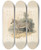 Triptych art skateboard deck of Samuel Howitt A Zebra by Samuel Howitt (1756-1822)