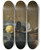 Triptych art skateboard deck of Jan Davidsz De Heem Still Life Of A Pewter Tankard Lemon Oysters And Grapes by Jan Davidsz de Heem (1606-1684)