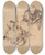 Triptych art skateboard deck of Rembrandt Van Rijn Two Studies Of A Woman Reading by Rembrandt Van Rijn (1606-1669)