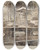 Triptych art skateboard deck of John La Farge The Tomb Of Iyeyasu Tokugawa by John La Farge (1835-1910)