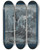 Triptych art skateboard deck of Jeanbaptiste Oudry The Fox The Flies And The Hedgehog La Fontaine Fables Xii 13 by Jean-Baptiste Oudry (1686-1755)