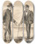 Triptych art skateboard deck of Edwin Austin Abbey Two Men Conversing On Seashore by Edwin Austin Abbey (1852-1911)