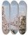 Triptych art skateboard deck of Franz Richard Unterberger Rio San Girolamo Venice by Franz Richard Unterberger (1838-1902)