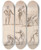 Triptych art skateboard deck of Sawrey Gilpin Studies Of Figures In Several Different Positions by Sawrey Gilpin (1733-1807)