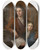 Triptych art skateboard deck of Jacob Denys The Sculptor Willem Kerricx And His Son Willem Ignatius by Jacob Denys (1644-1708)