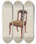 Triptych art skateboard deck of Magnus S Fossum Chair by Magnus S Fossum