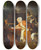Triptych art skateboard deck of Gabriel Metsu The Letter Writer Surprised by Gabriel Metsu (1629-1667)