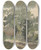 Triptych art skateboard deck of Robert Hills A Country Lane With Haystack And Gate by Robert Hills (1769-1844)