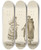 Triptych art skateboard deck of Otto Howen Een Monnik En Een Vrouw In Spaanse Klederdracht by Otto Howen (1774-1848)