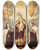 Triptych art skateboard deck of Juan Rodrguez Jurez The Virgin Of The Carmen With Saint Theresa And Saint John Of The Cross by Juan Rodriguez Juarez (1675-1728)