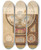 Triptych art skateboard deck of Julesedmondcharles Lachaise Design For A Paneled Ceiling With A Trompe Loeil Dome In London by Jules-Edmond-Charles Lachaise (1897)