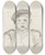 Triptych art skateboard deck of Venny Soldanbrofeldt Boy Wearing Cap by Venny Soldan-Brofeldt (1863-1945)