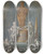 Triptych art skateboard deck of Franois Boucher Study For A Monument To A Princely Figure by Francois Boucher (1703-1770)