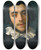 Triptych art skateboard deck of Frederic Leighton Portrait Of Charles Edward Perugini 18391918 by Frederic Leighton (1830-1896)
