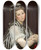Triptych art skateboard deck of Eva Gonzals Girl With Cherries by Eva Gonzales (1849-1883)
