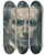 Triptych art skateboard deck of Umberto Boccioni Selfportrait_2 by Umberto Boccioni (1882-1916)
