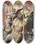 Triptych art skateboard deck of Maarten Van Heemskerck Man Of Sorrows by Maarten Van Heemskerck (1498-1574)