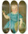 Triptych art skateboard deck of Matthias Stoltenberg Portrait Of Caroline Steen Torshaug by Matthias Stoltenberg (1799-1871)
