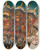 Triptych art skateboard deck of Jzef Mehoffer Three Angels by Jozef Mehoffer (1869-1946)