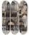 Triptych art skateboard deck of Alberto Pasini Circassian Cavalry Awaiting Their Commanding Officer At The Door Of A Byzantine Monument by Alberto Pasini (1826-1899)