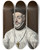 Triptych art skateboard deck of El Greco Domenikos Theotokopoulos Portrait Of Diego De Covarrubias Y Leiva 15121577 by El Greco Domenikos Theotokopoulos (1540-1614)